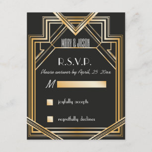 Excelente Gatsby - placa RSVP inspirada