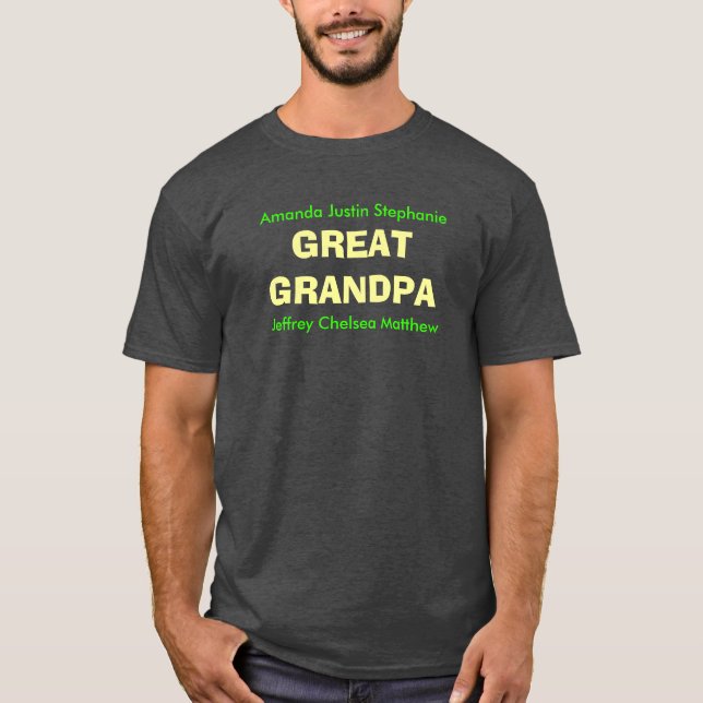 EXCELENTE GRANDPA - Camisa T Personalizável (Frente)