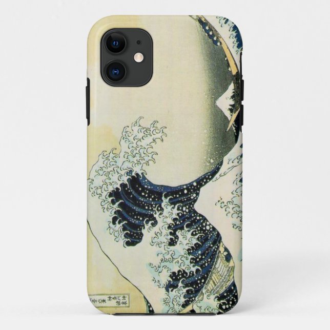 Excelente Hokusai Onda de capas de iphone Kanagaw (Verso)