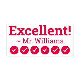 "Excelente" inspirador! Marcação do Carimbo de Bor