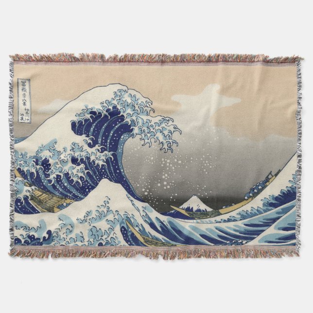 Excelente japonês Wave off Kanagawa lança cobertor (Frente)