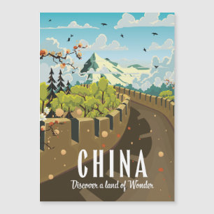Excelente muro do poster de viagens da China