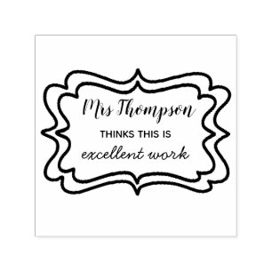 Excelente Professora de Trabalho   Carimbo de borr