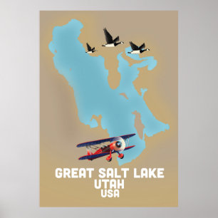 Excelente Salt Lake, Poster de viagens de Utah