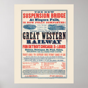 Excelente Vintage Western Rail Poster