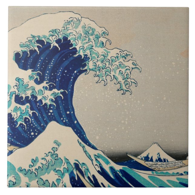 EXCELENTE WAVE DE KANAGAWA Katsushika Hokusai Japo (Frente)