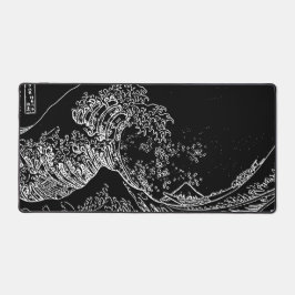 Excelente Wave Outline Black and White Mouse Pad