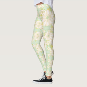 Excelentes Olhando Meninas Flores Leggings