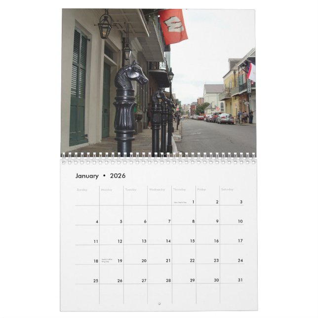 Excursão do bairro francês - calendário 2010 (Jan 2026)