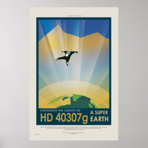 Excursão super da terra - poster de viagens retro