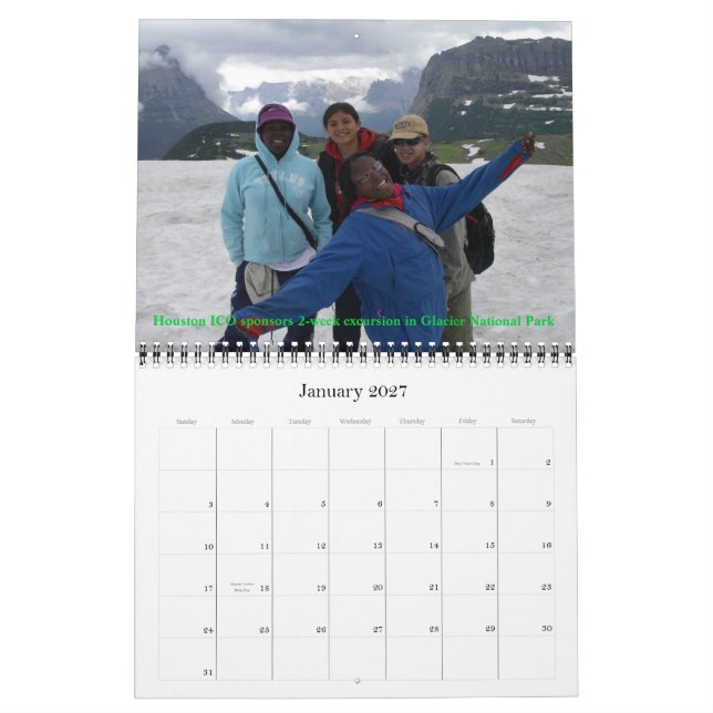 Excursões do centro urbano, serra calendário do (Jan 2027)