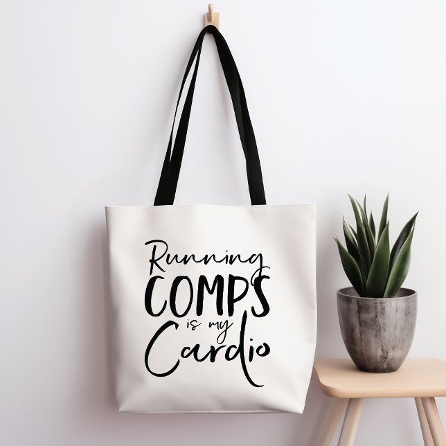 Executando Comps É Meu Cardio Tote Bag (Criador carregado)
