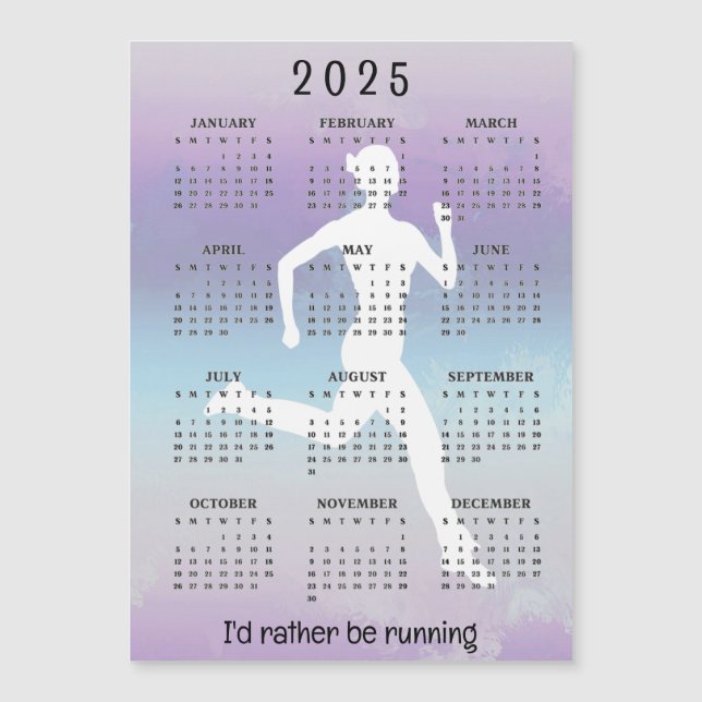 Executando o Cartão Magnético de Calendário do Cor (Frente)