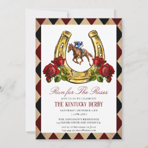 executar para o Convite de festas Derby de rosas