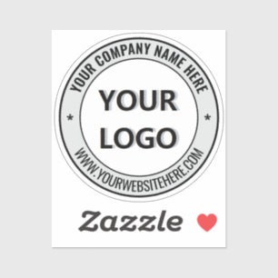 Exemplo de adesivo promocional com logotipo e text