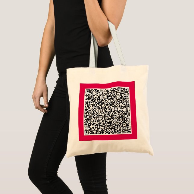 Exemplo de Bolsa Tote de Código QR Engraçado Perso (Frente (produto))