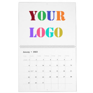 Exemplo de calendário de negócios de logotipo de e