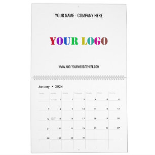 Exemplo de calendário do Promocional de logotipo c