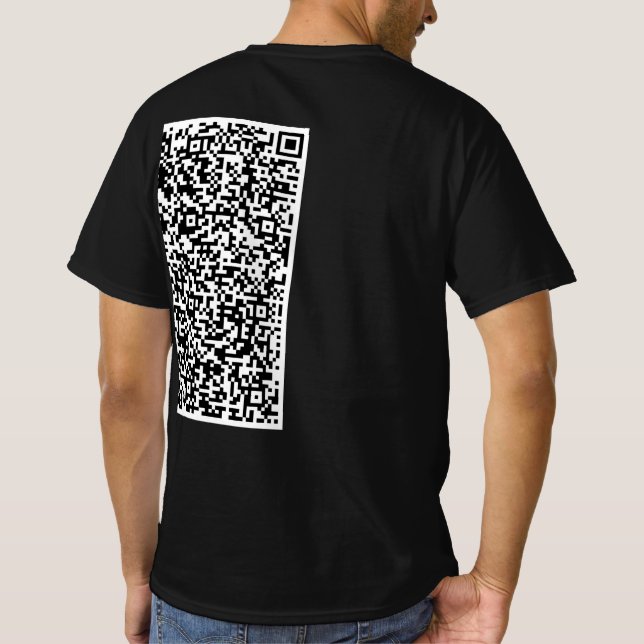 Exemplo de Camisa de Código QR Personalizada (Verso)