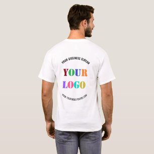 Exemplo de Camiseta com Logotipo e Texto da Sua Em