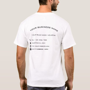 Exemplo de Camiseta de Negócios Personalizada com