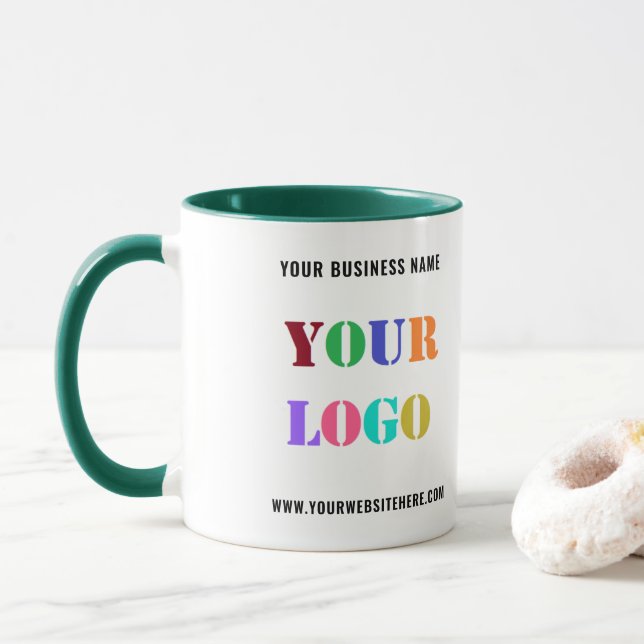 Exemplo de Caneca de Café Promocional para Negócio (Com Donut)