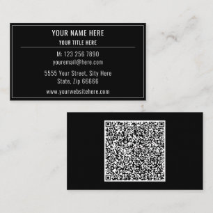 Exemplo de Cartão de visita de Código QR Texto Per