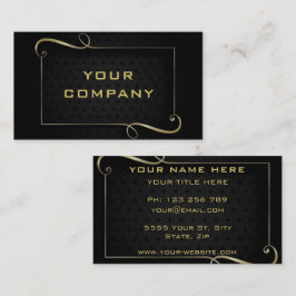 Exemplo de Cartão de visita Dourado a design