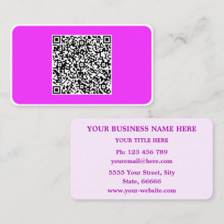 Exemplo de cartões de visita com código QR de desi