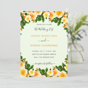 Exemplo de Convite de Casamento Floral Personaliza