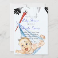 Exemplo de Convite de Chá Storey e Baby Boy