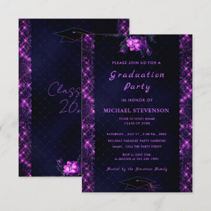 Exemplo de Convite de Formatura com Brilho Preto R