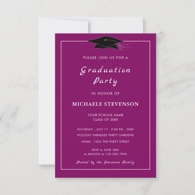Exemplo de Convite de Formatura com Design Persona (Frente)