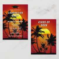 Exemplo de Convite de Formatura Pôr do Sol Tropica