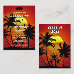 Exemplo de Convite de Formatura Pôr do Sol Tropica