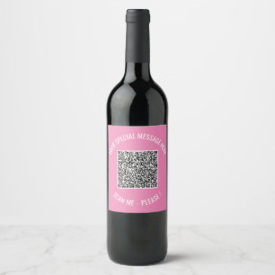 Exemplo de etiqueta de vinho com código QR com tex