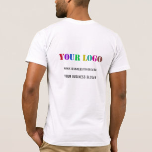 Exemplo de logotipo e camisa de texto da sua empre