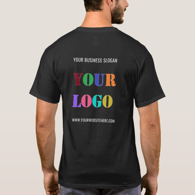 Exemplo de logotipo e camiseta comercial de texto (Verso)
