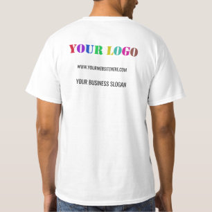 Exemplo de logotipo e camiseta comercial de texto