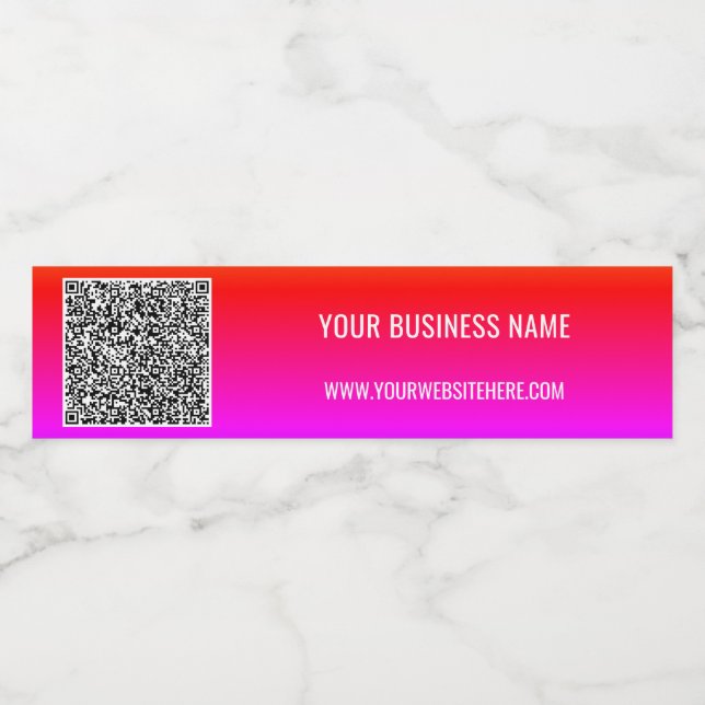 Exemplo de Rótulos de Frasco de Código QR Texto Pe (Rótulo Único)