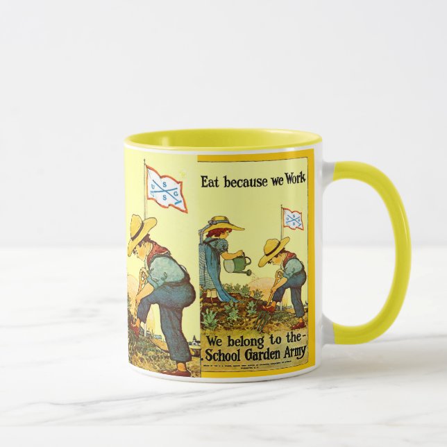 Exército do jardim da escola - caneca (Direita)