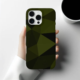 Exército escuro verde preto padrão de malha geomét