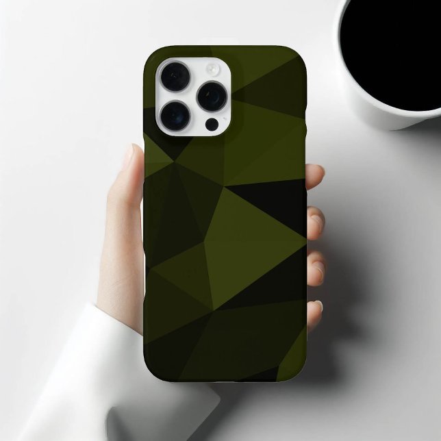 Exército escuro verde preto padrão de malha geomét (Criador carregado)