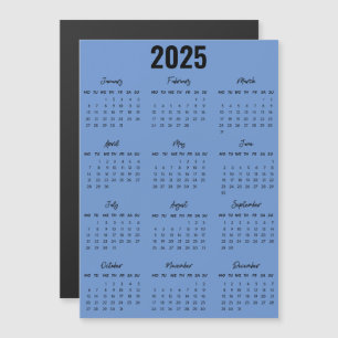 Exibição de Ano de Cheio do Calendário 2025 Preto 