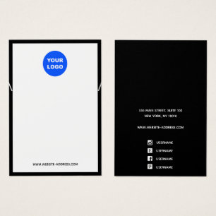 Exibição de Colar Preto do Logotipo Adicional Pe
