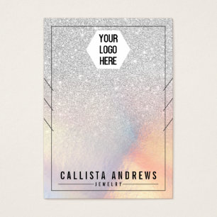 Exibição De Colares Iridescentes Com Glitter De 