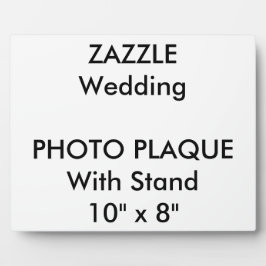 Exibição Placa de Foto Personalizada de Casamento de 10" x