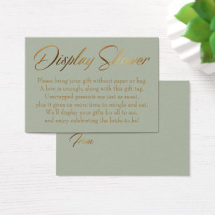 Exibir Cartão de Presente Dourado e Verde Elegant