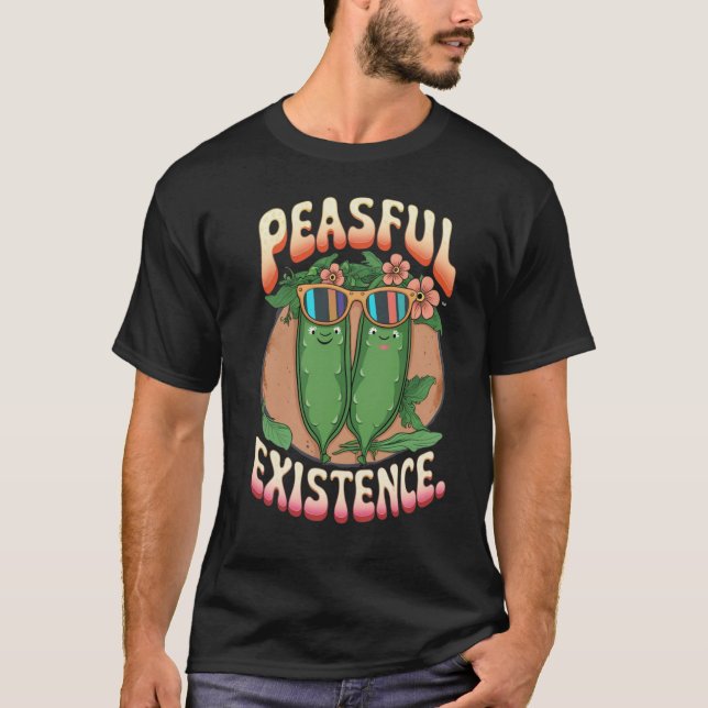 “Existência Pacífica” – Camiseta Gráfica Engraçada (Frente)