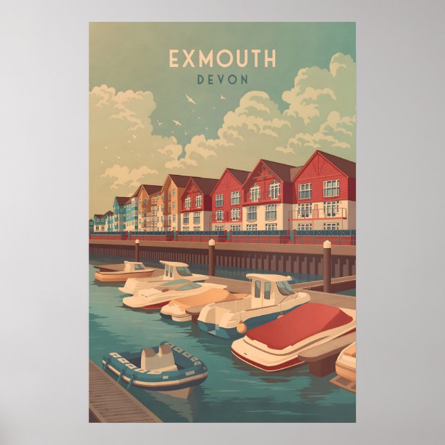 Exmouth Devon Travel Poster (Frente)